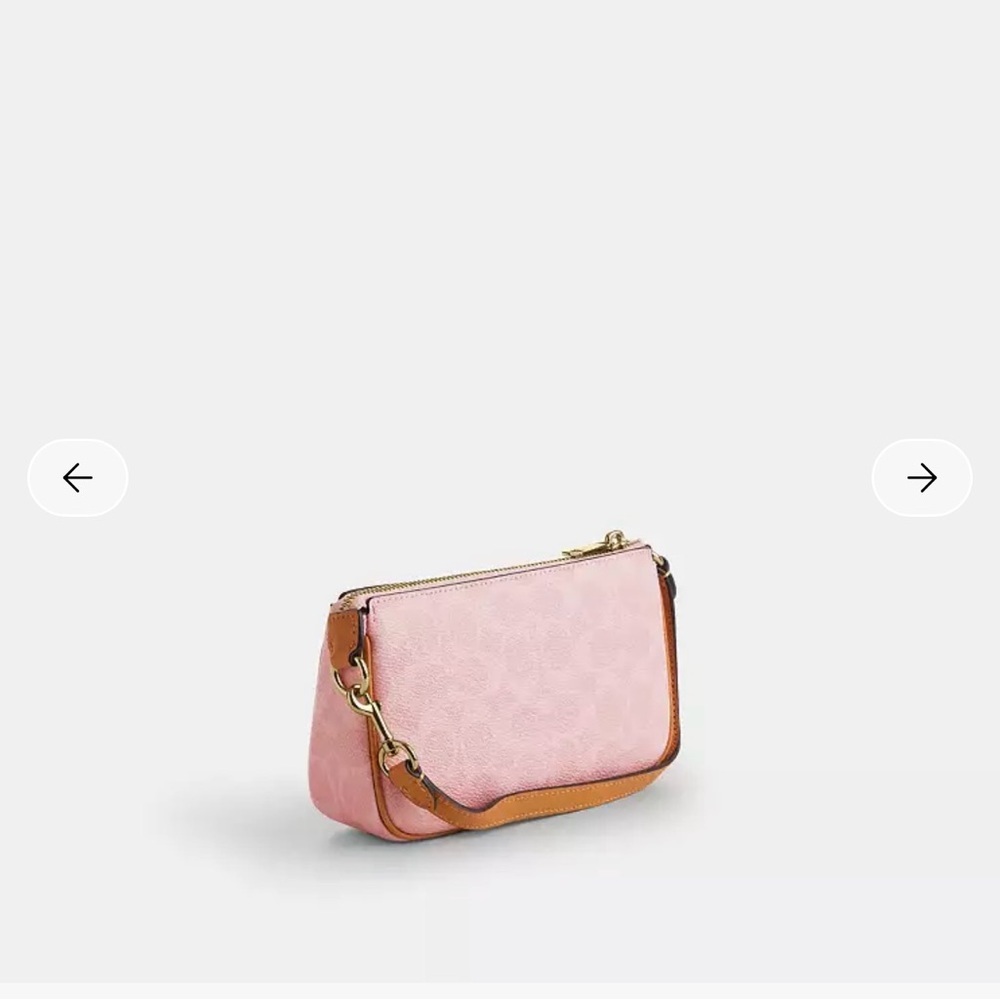 Coach Nolita 19 In Signature Canvas Gold/Powder Pink CDW31 NWT - Picture 3 of 4